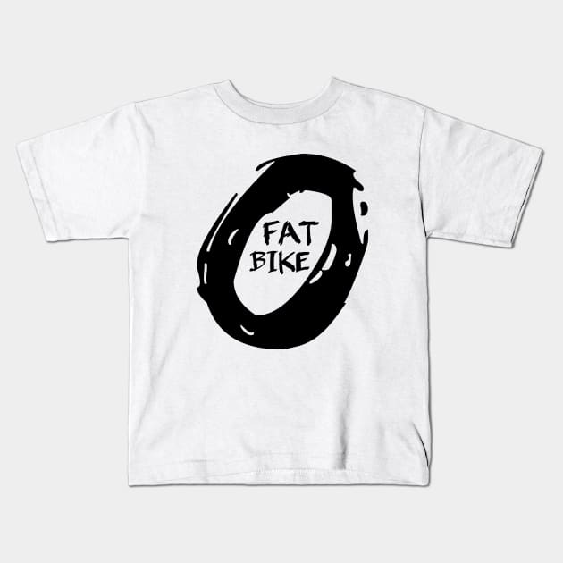 Fat Bike Kids T-Shirt by mailboxdisco